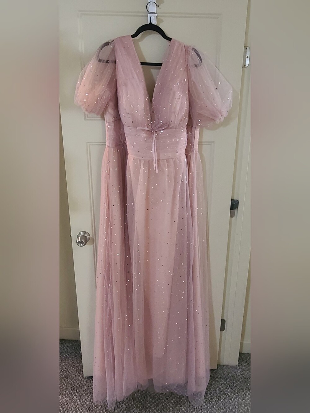 Plus Size 26W Floor Length Gown Dusty Pink